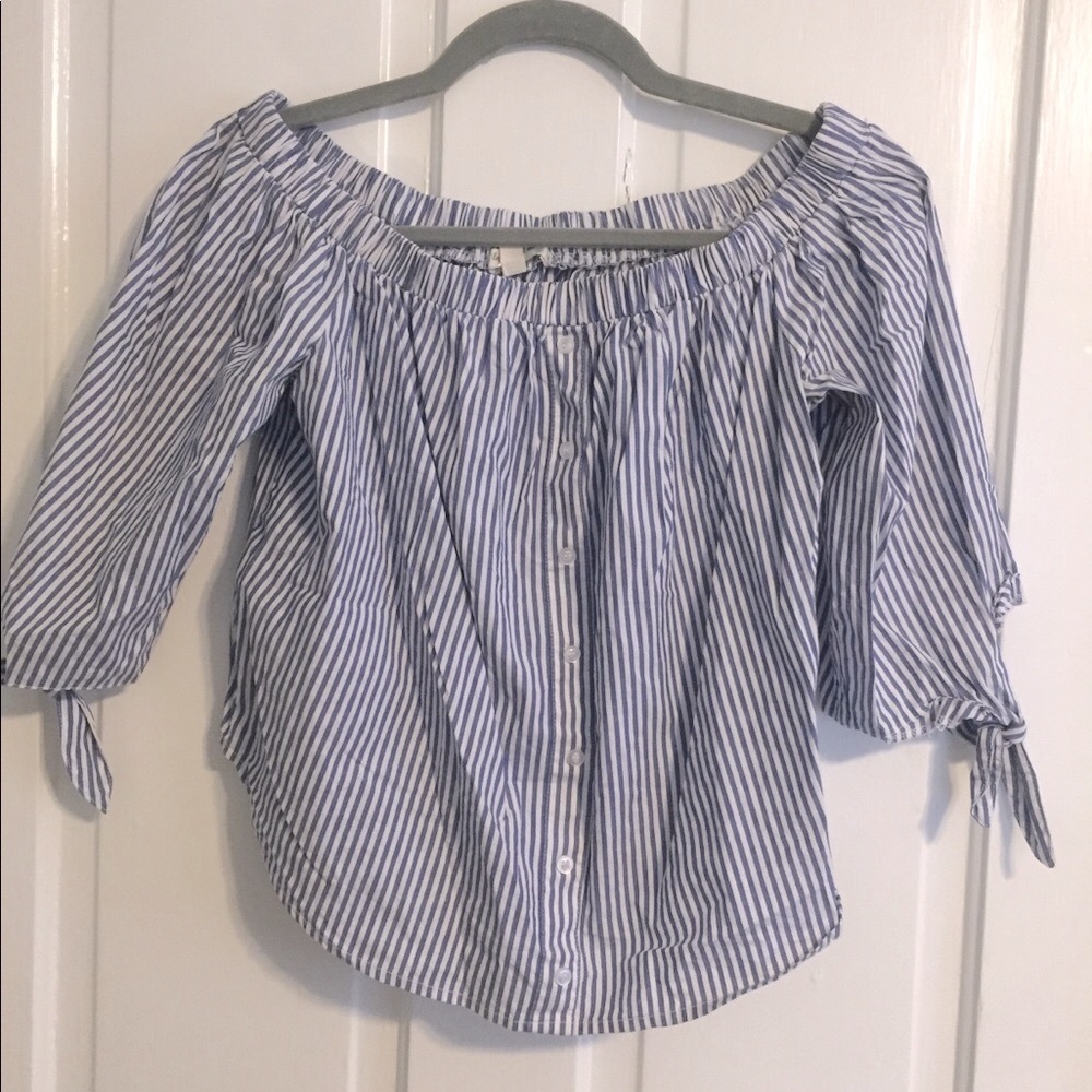 💥2 for $20💥 Striped Tie Blouse